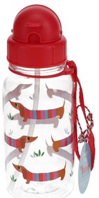 Piros tritán gyerek ivópalack 500 ml Sausage Dog – Rex London