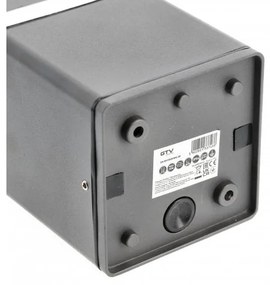 Lámpa Mennyezeti lámpatest RIVEN, aluminium, 102x120, IP54, max 35W, négyzet, grafit