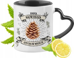 Hani Bögre Fekete Szív Alakú Füllel Ajándék Nyomtatott