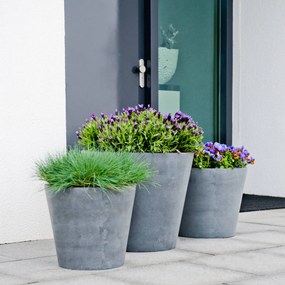 Pottery Pots Vödrös ültetőgép, szürke színben, többféle méretben - PotteryPots méret: M - h 50 cm, ⌀ 58 cm