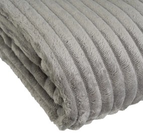 Szürke mikroplüss takaró 130x160 cm Fur Velvet – Casa Selección