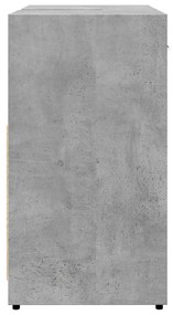 Fürdőszoba mosdószekrény beton szürke 60x33x60 cm Gépelt fa