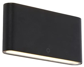 Modern kültéri fali lámpa fekete 17,5 cm IP65 LED-del - Batt