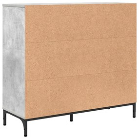 Széf fiókkal Beton szürke 89.5 x 33 x 82 cm Faanyag
