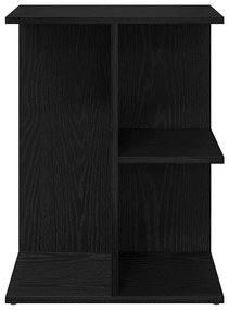 éjjeliszekrények 2 db fekete tölgy 46,5x29x61 cm gépelt fa