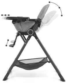 KINDERKRAFT - Gyermek étkezőszék FOLDEE szürke