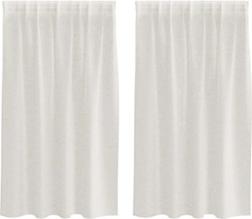 vidaXL Voile Függöny függönyökkel 2 pcs Krém 140 x 140 cm Poliészter