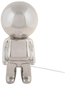 Ezüstszínű LED dimmelhető asztali lámpa üveg búrával (magasság 27 cm) Ross – Leitmotiv