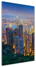 Üvegkép falra Hong kong éjjel osv-106686696