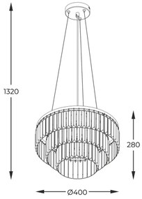 Zuma Line P17127-4 - Csillár zsinóron TIFANNY 4xE14/40W/230V fekete