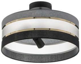 Csillár rúdon HELEN 3xE27/15W/230V fekete/szürke/arany