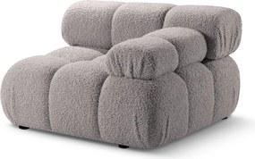 Világosszürke buklé kanapé modul (jobb oldali) Bellis – Micadoni Home