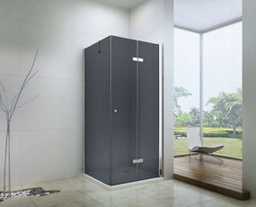 Mexen Lima zuhanykabin 110x110cm, 6mm üveg, króm profil-szürke üveg, 856-110-110-01-40