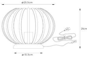 Lucide 78574/25/30 - Asztali lámpa MANUELA 1xE27/40W/230V átm. 25,5 cm fekete