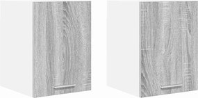 vidaXL Függő szekrény 2 pcs Szürke Sonoma és fehér 30 x 31 x 40 cm