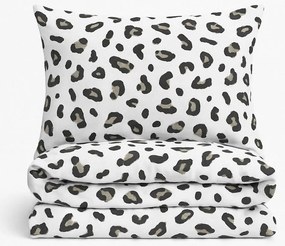 Fehér-szürke négyrészes kétszemélyes hosszabbított ágyneműhuzat lepedővel 200x220 cm Modern – Mila Home