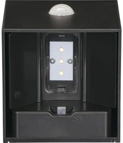 Retlux-LED napelemes fali lámpa érzékelővel LED/1W/3,7V 1200 mAh IP44 fekete