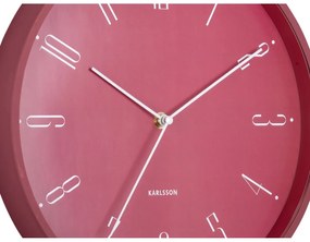 Karlsson 5988RD design falióra sötét rózsaszín,átmérő 30 cm