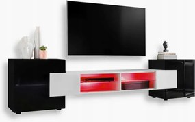 komodee Merano Rtv szekrény Különböző színek Front fényes üveg Rgb Led polcok