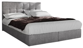 Franciaágy Boxspring 140 cm Porto Comfort (szürke) (matraccal és tárolóhellyel). 1056300