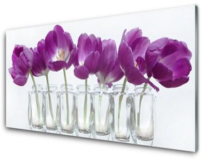 Modern üvegkép Virág növény természet 120x60cm