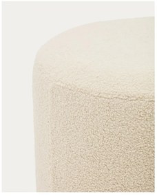 Krémszínű buklé puff Kaeli – Kave Home