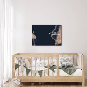 Kép - Sötétkék absztrakció (70x50 cm)