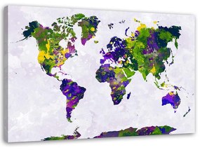 Gario Vászonkép Festett világtérkép Méret: 60 x 40 cm