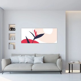 Kép - Rózsaszín virágos absztrakció N⁰1 (120x50 cm)