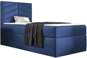 St7 boxspring ágy, kék, balos (80 cm)