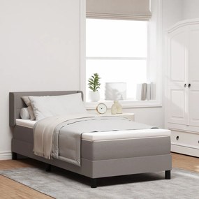boxspring ágy matraccal - Taupe, 80x200 cm, szövet