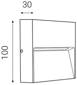 LED2 - LED Kültéri fali lámpa STEP ON LED/3W/230V antracit IP54