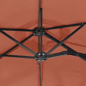 terrakotta dupla tetős napernyő 316x240 cm
