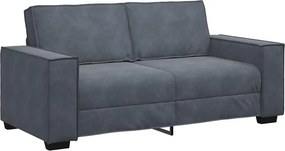 vidaXL kétszemélyes sötétszürke bársony kanapé 180x78x84 cm