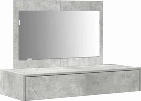 vidaXL Öltözködőasztal fiókkal Szürke 100 x 40 x 70 cm Faanyag