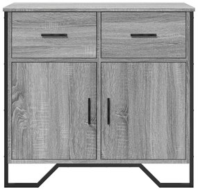 szürke sonoma színű szerelt fa tálalószekrény 79,5x35,5x74,5 cm