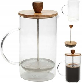 Üveg dugattyús kávéfőző Naturo 850 ml 5 csésze