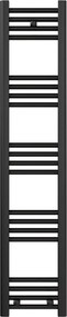 Törölközőszárító radiátor 30 x 140 cm - Nero Italia (fekete)