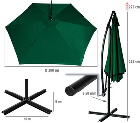 STILISTA Napernyő huzattal Ø 3 m barna