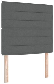 Box Spring Ágy Matraccal Sötétszürke 90x200 cm Szövet