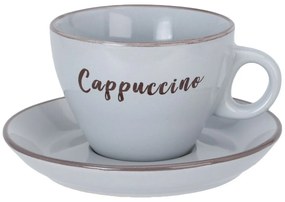 4 db Cappuccino 220 ml-es kőagyag csésze éscsészealj szett, vegyes színekben