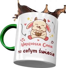 Zöld Bögre Nagynéni Születésnap Ajándék Nyomtatott Fotóval