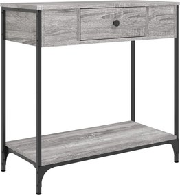 vidaXL szürke sonoma színű szerelt fa konzolasztal 75 x 34,5 x 75 cm