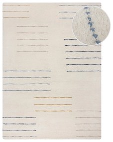 Krémszínű kézi szövésű gyapjú szőnyeg 120x170 cm Dottie Geometric – Flair Rugs