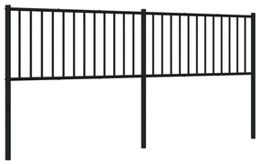 fekete fém fejtámla 200 cm