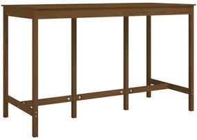 Mézbarna tömör fenyőfa bárasztal 180 x 80 x 110 cm