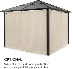 Blumfeldt Pantheon Solid Sky Ambient Solar, pavilon szürke tetővel, 3 × 3 m, polikarbonát, alumínium