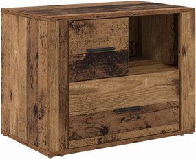 vidaXL Éjjeliszekrény fiókkal Öreg fa 35 x 60 x 50 cm Faanyag