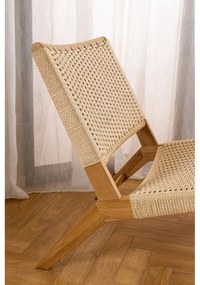 Natúr színű szövött fotel Carson – Actona