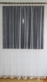 Mg Függöny jacquard 663/100 Fehér 300X250 pol szalaggal